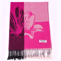 170 * 68cm Bufanda de invierno de algodón Pashmina rosa brillante para Lady